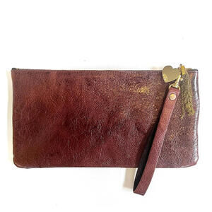Moss Mills Leather Wristlet Clutch - NWT